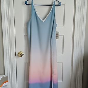 4/$20 Halston Slip Midi Multi Color Ombre Dress 👗